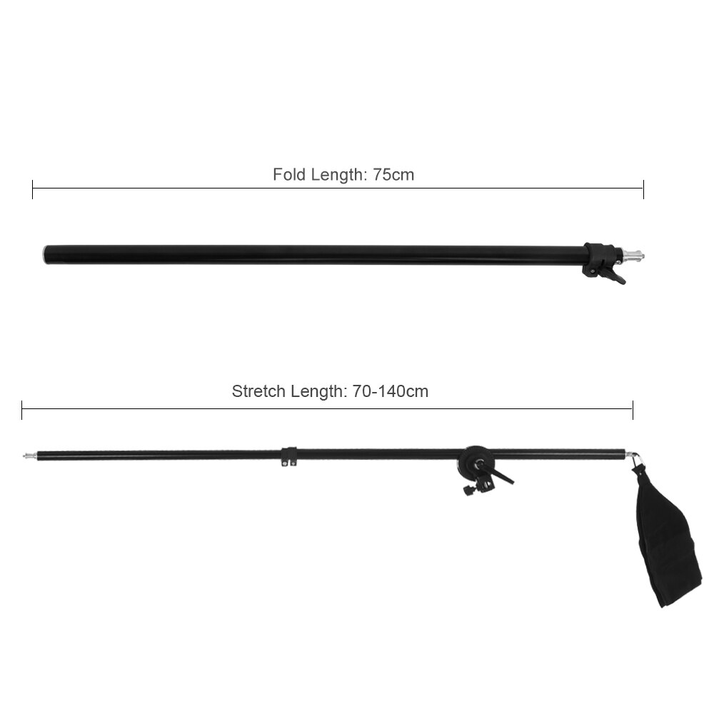 74-135cm Studio Foto Teleskop Boom Arm oben Licht Stehen Mit Sandsack für Speedlite/Mini Blitz Strobe /Softbox/LED Video Licht