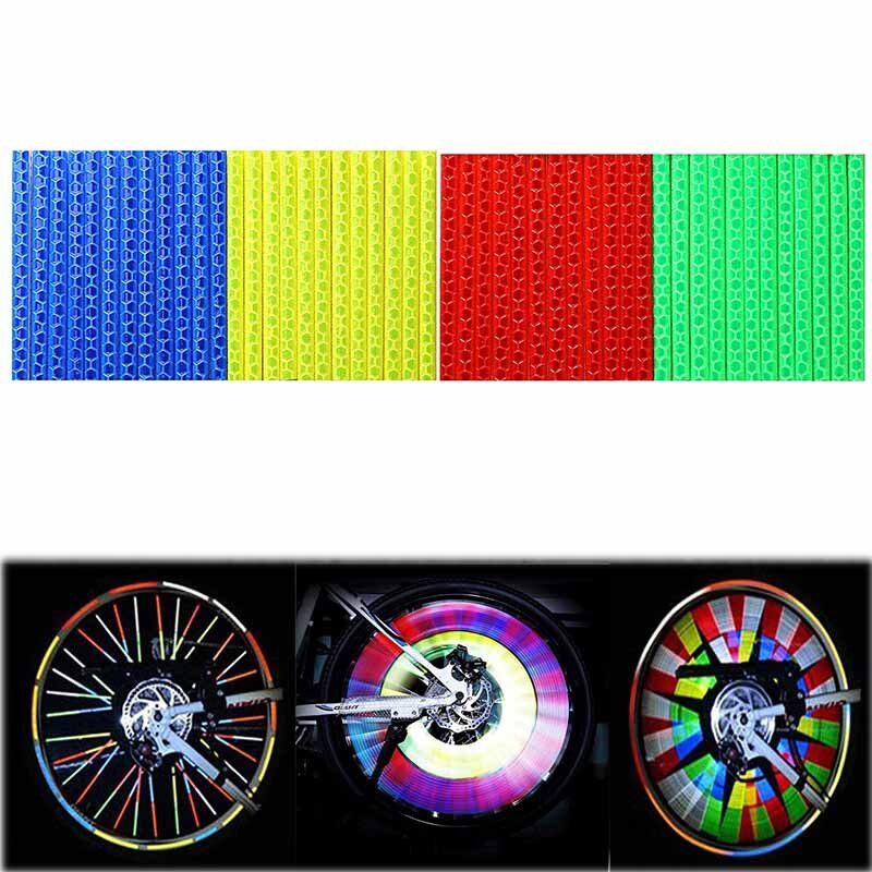 12 teile/satz Bike Speichen Reflektor Fahrrad Radfahren Reflektierende Clip Speichen Räder Rohr Warnung Licht Streifen Reflektor Reflektierende 78mm