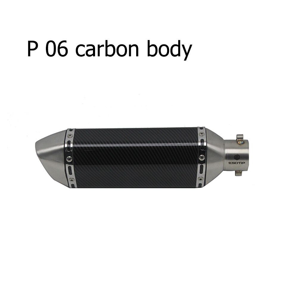 Sclmotos- 51mm Motorcycle Akrapovic Yoshimura Exhaust Muffler Pipe with DB Killer Escape Moto Pitbike Racing NMAX CB650F MT03: model P-06