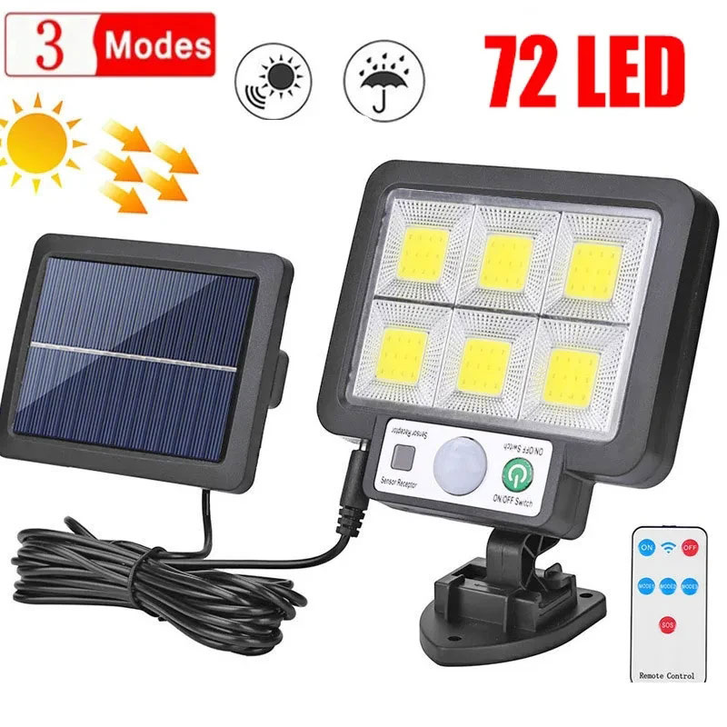 LED Solar Split Wand Lampe Bewegungsmelder Sonnenlicht Licht 3-Modus Im Freien Wasserdichte Notfall Straße Garten Sicherheit Dekor Lampe