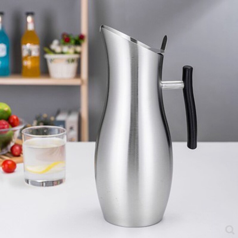 Kall vattenkokare hushåll tjockt rostfritt stål vattengryta restaurang restaurang juicekanna 2000 ml