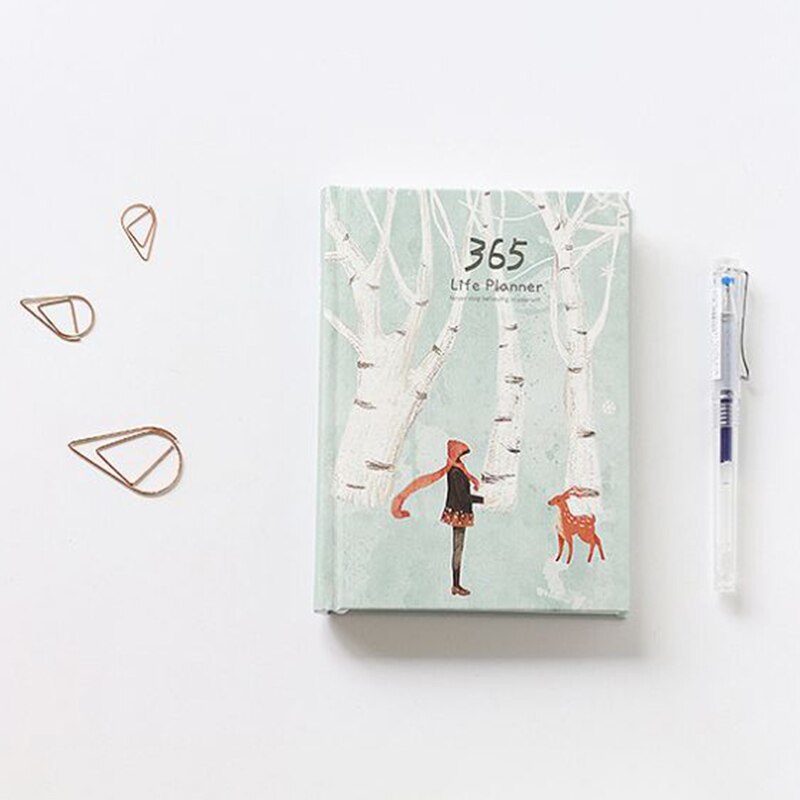 365 days Planner Notebook Yearly Agenda Inner Page illustration Daily Plan Journal Record Life Stationery papeleria: color-F