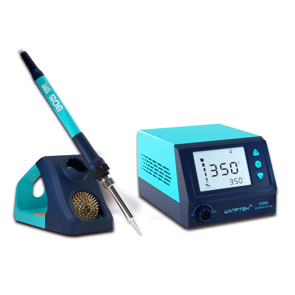 Adjustable LED Digital Soldering Station Rework Station Electric Soldering Iron For Phone PCB IC SMD BGA Welding Repair Wanptek