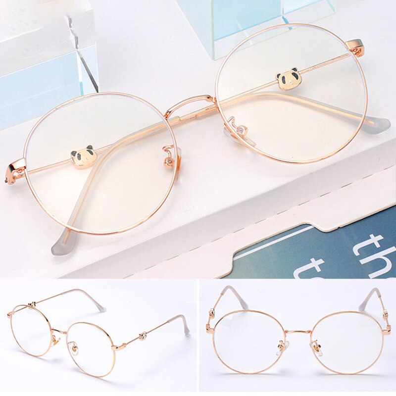 Cute 3D Panda Glasses Anti-Blue Light Anti-Radiation Glasses Round Shaped for Women TC21