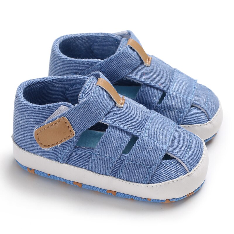 Baby Zachte Zolen Ademend Comfort Zomer Sandaal 0-18 Maanden Baby Peuters In Effen Kleur: blue / 13-18 months