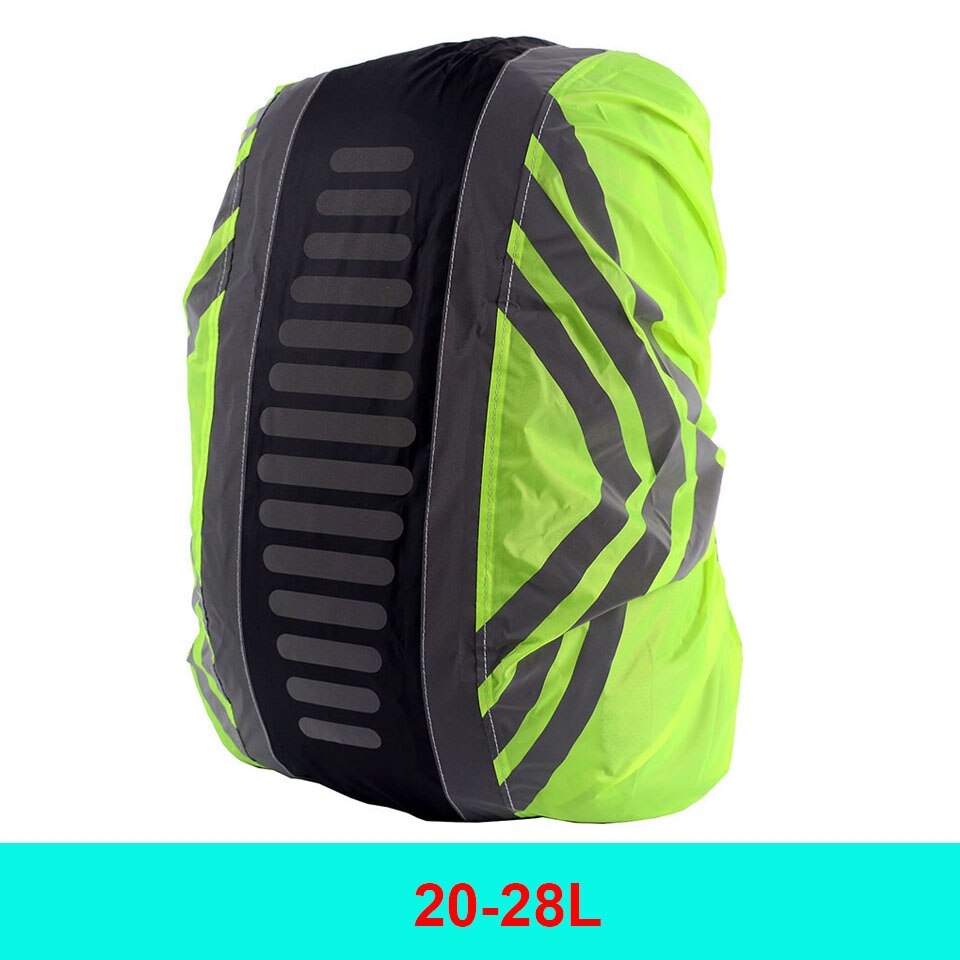 Outdoor Bag Cover Rain Waterproof Covers Reflective Backpack Dust Covers For Riding Cycling Camping Hiking Sports Bags Raincover: 20-28L Black 4