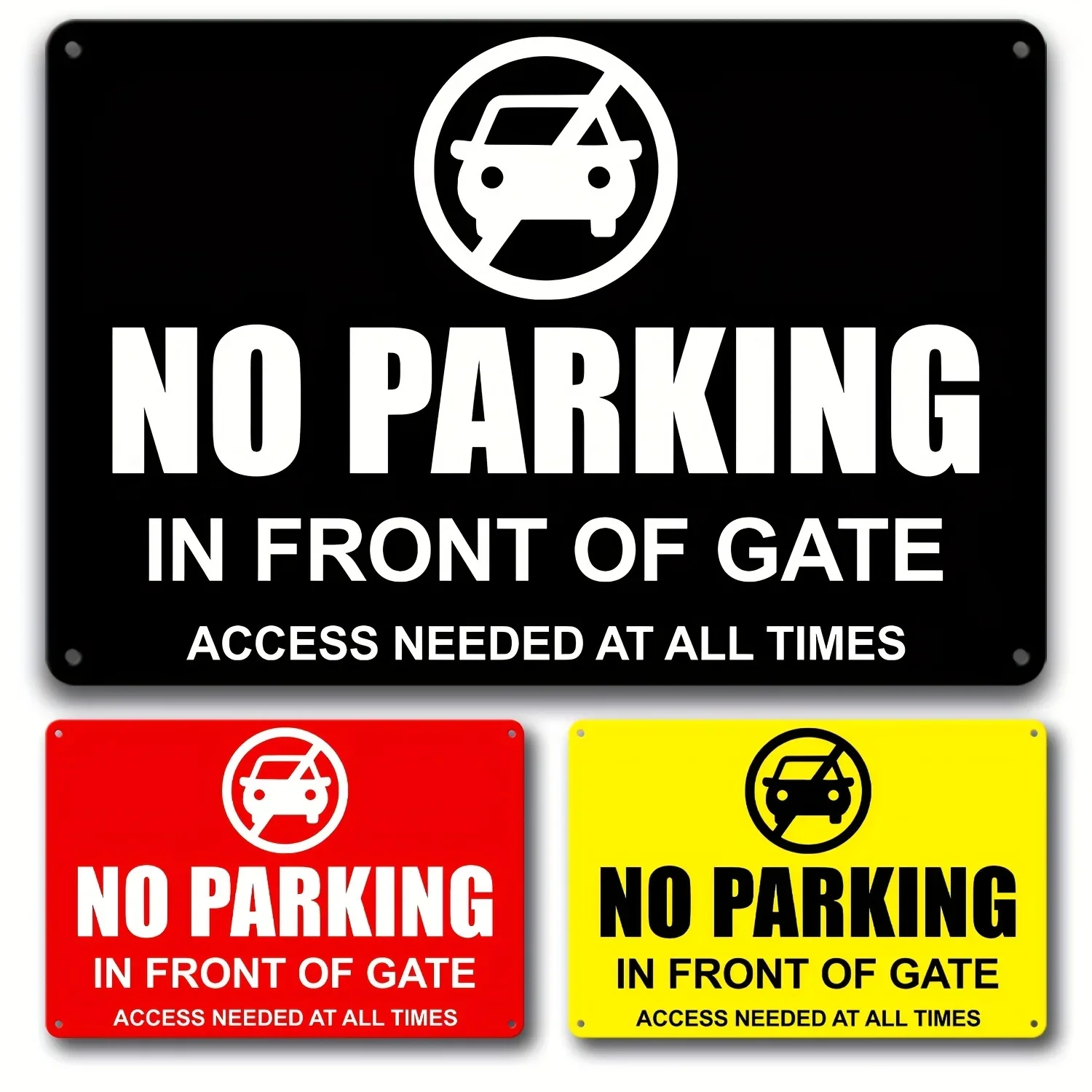 "No Parking in Front of Gate" Metal Sign,Ideal Notice for Outdoor Use,Warning Sign, Outdoor Sign, Farmhouse Decor, Outdoor Decor