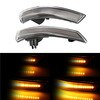 2 stuks Voor Ford Focus Dynamische Richtingaanwijzer Blinker Repeater Licht LED Side Wing Achteruitkijkspiegel indicator: Black shell