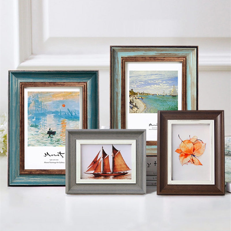 11 farben Amerikanischen Stil retro Foto Rahmen Für Hochzeit DIY Schreibtisch Kunst Dekor Bild Rahmen 5-10 Zoll klassische Foto Rahmen