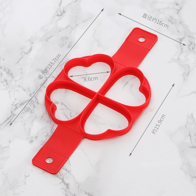 Stampo per pancake in silicone stampo per pancake a quattro fori stampo per uova fritte antiaderente riutilizzabile per cottura accessori da cucina: style5