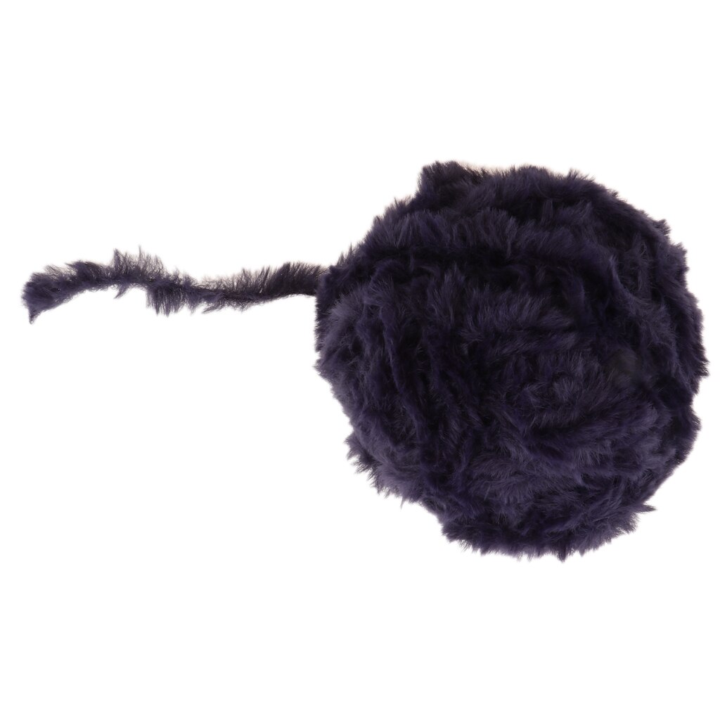 32 Meters Faux Fur Wool Yarn Soft Chunky Hand Knitting DIY Hat Scarf Blanket: Deep Purple