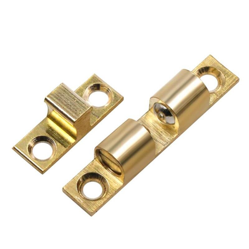 1 Set Door Lock Door Touch Latch Cabinets Interlock Switch Chassis Cabinet Spring Ball Locker Adjustable Brass Door Buckle