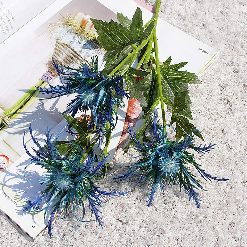 Thorn Parsley flower branch plastic Artificial flowers Wedding party decoration flores fleur artificielle: Blue