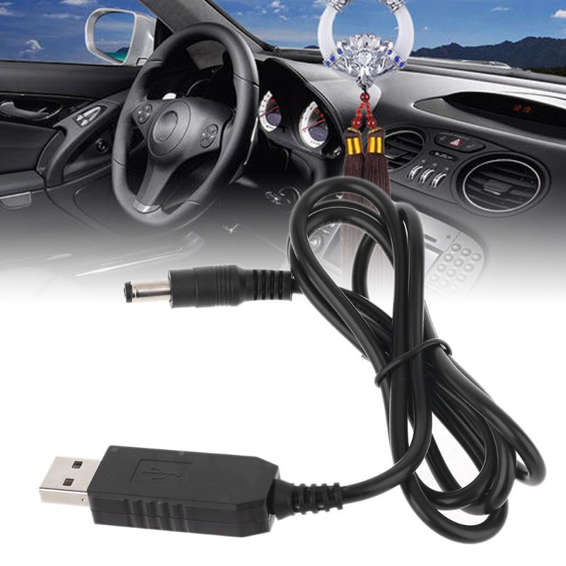 Cabo usb para dc 12v, 3.0 a, 5.5x2.1mm, cabo de impulsionador de energia para roteador, faixa led