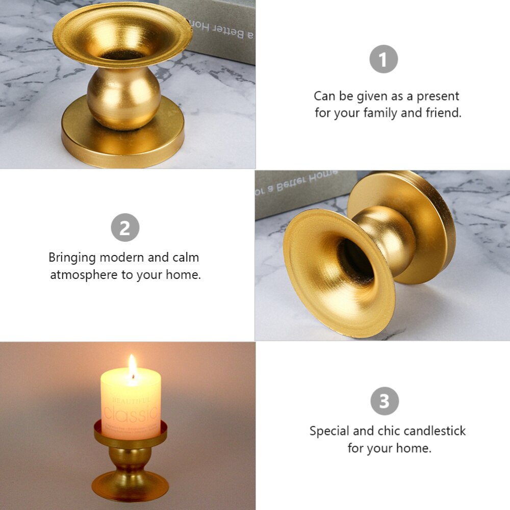 1pc amerikaanse stijl kaarsenhouder ronde ijzeren kaarsenhouder tafelversieringen