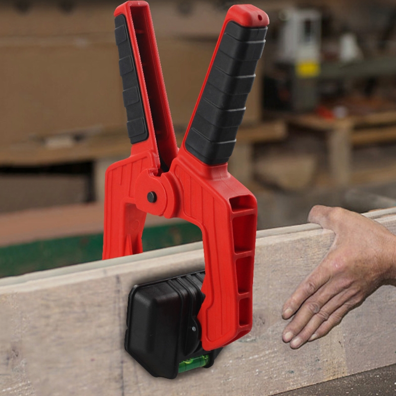Multifunction Strong Spring Clamp with Spirit Levels Adjustable Heavy Duty Clip Quick Grip for Woodworking Clamping DIY