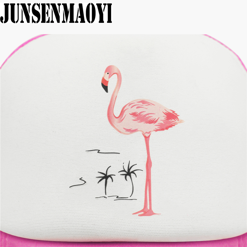 Casquette flamant rose rose pour filles, chapeau d'été, hip hop, en maille, pour femmes et enfants,