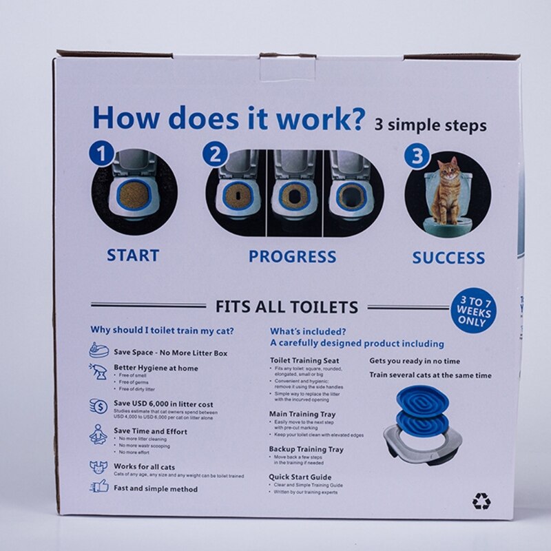 Cat Toilet Training Kits Help Pee in a Hygienic Way Kitty Toilet Trainer System