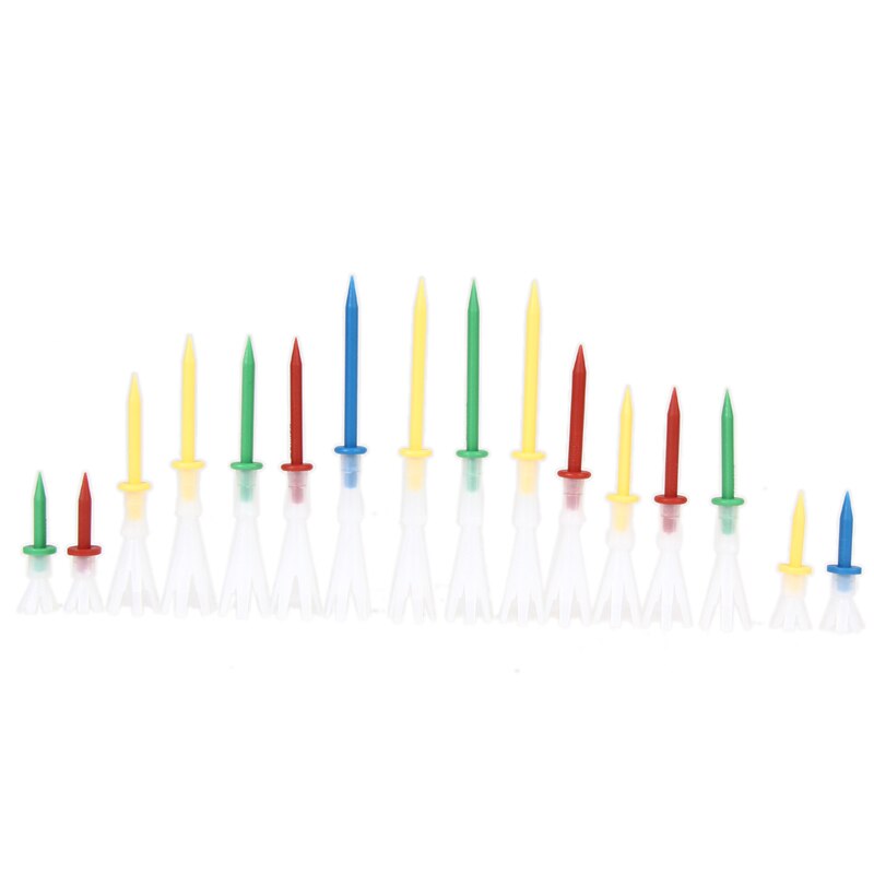 Lichtgewicht Golf Tee 4 Yards Golf Zes-Prong Top Tee 4 Variety Pack Van 16 Tees Driver Woods Heldere kleur Voor Golf Training