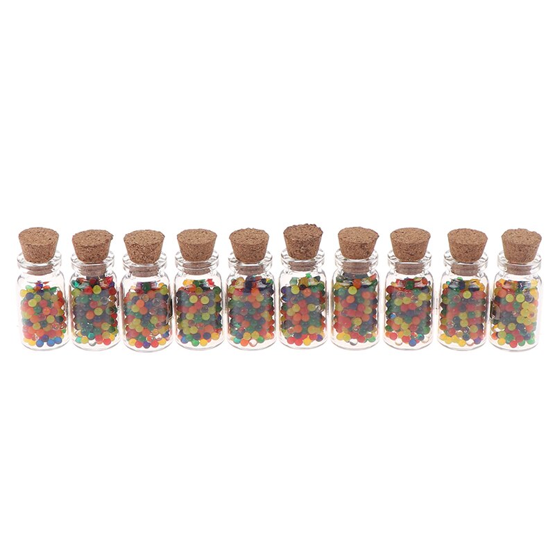 10Pcs 1/12 Dollhouse Miniature Accessories Mini Resin Candy Jar Simulation Candy Bottle Model Furniture Toy for Doll House Decor: Default Title