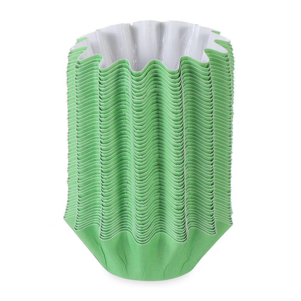 Bandeja para vela de cera a prueba de fugas, calentador multifunción de fusión, forros reutilizables y duraderos, 50 Uds., novedad: Green