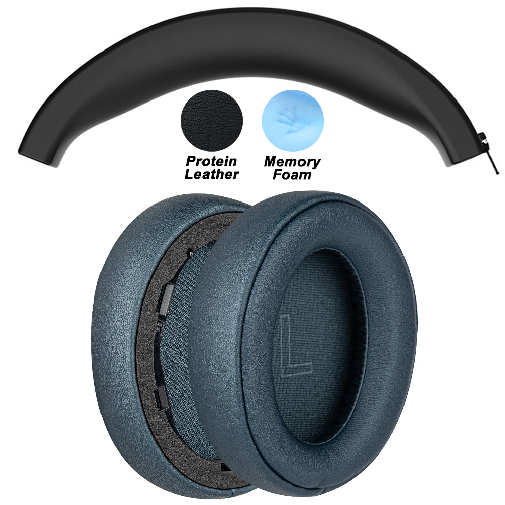 Kopfhörerpolster für Anker Soundcore Life Q30 Q35 Ersatz rosa Ohrpolster Kopfhörer Ohrenschützer Mesh Memory Covers Schwamm Protein: Militärgrün