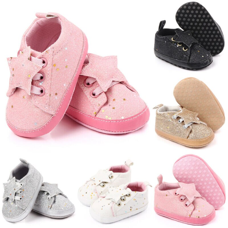 Newborn Baby Girls Shoes Moccasins Solid Infant Toddler Soft Sole Crib Bebe Footwear First Walker Prewalker Ballet Dress Shoe