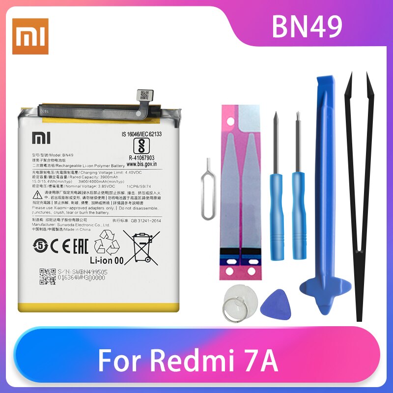 Original XiaoMi Phone Battery For Mi A3 CC9 Mi 5 6 8 9 8/9SE 8/9Lite Mi Max 1 2 3 Redmi 3 3S 4a 5a 6a 7a 8a 9a Batteries: For Redmi 7A