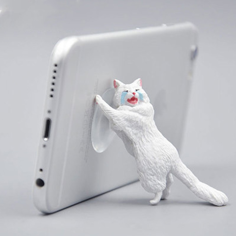 Nette Katze Telefon Halfter Tabletten Schreibtisch Saugnapf Unterstützung Harz praktisch Ständer Halfter Saugnapf Ebene Halfter Für Smartphone