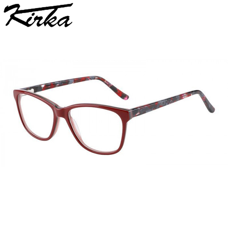 Kirka-marcos de gafas de acetato para mujer y hombre, marcos de anteojos para mujer, miopía, foto, gafas de prescripción de lentes grises/marrones