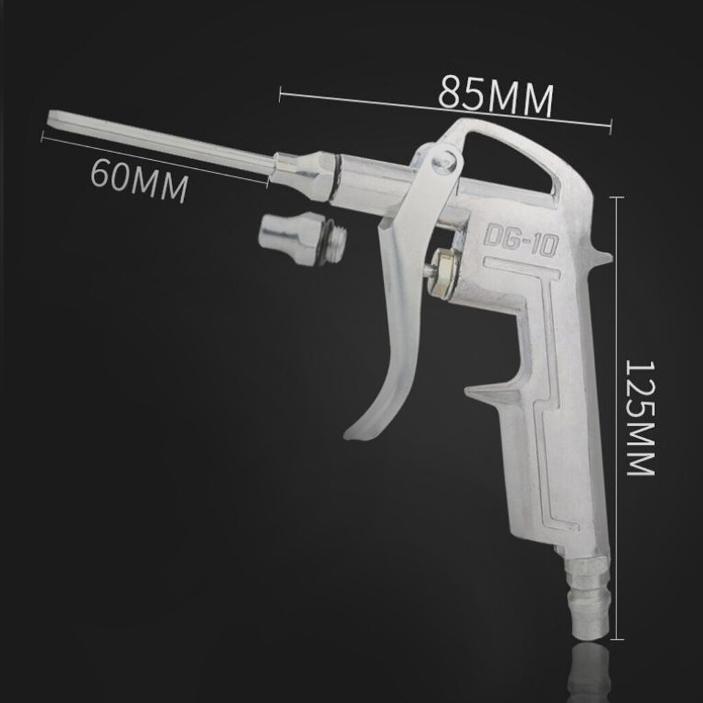 Air Compressor Dust Blow Duster Trigger Handle Alloy Nozzle Long Spout