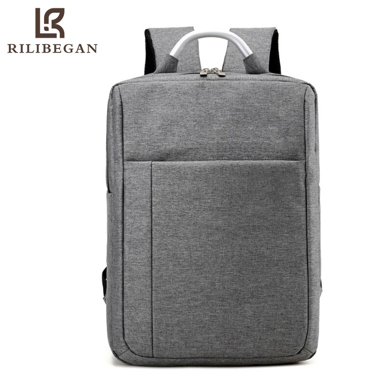 Mochila cuadrada sencilla para hombre, bolsa de tela Oxford para ordenador portátil de negocios, resistente al agua, de ocio, de , nueva