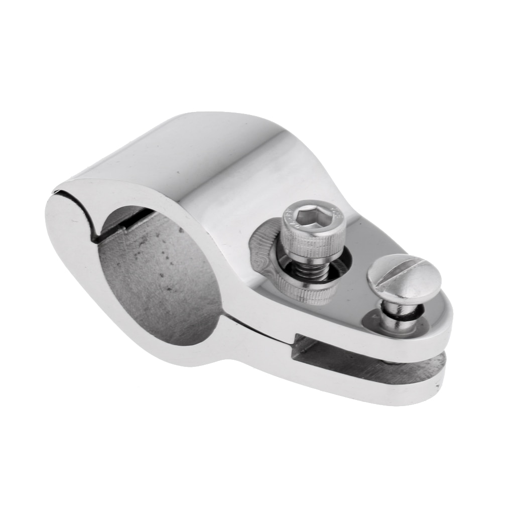 2 paquetes de bisagra superior Bimini de mandíbula, herrajes para barcos marinos de acero inoxidable de 7/8 pulgadas 22mm