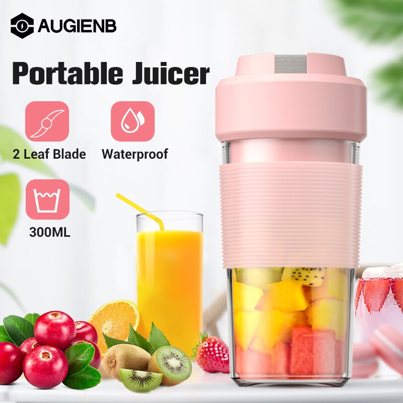 300Ml Mini Usb Blender Draagbare Elektrische Juicer Squeezer Machine Oplaadbare Multifunctionele Fruit Milkshake Blender Juicer