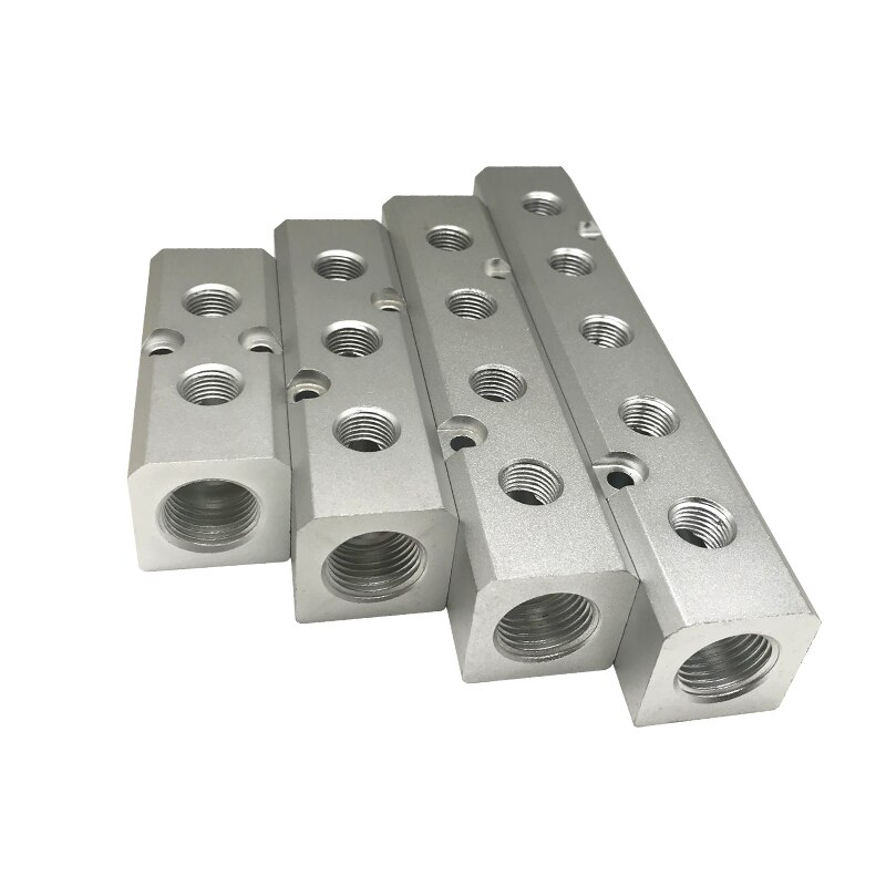 1/4 "1/2" Bsp 30X30Mm Aluminium Pneumatische Spruitstuk Block Splitter Quick Connector Distributeur Voor air Compressor