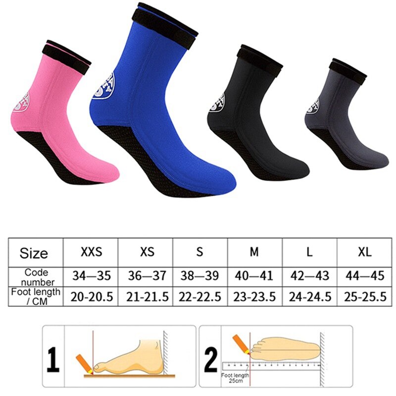Männer Und Frauen 3 Mm Schnorcheln Socken Nicht-Unterhose Warme Tauchen Socken Neopren Schuhe Wasser Schuhe Strand Stiefel Surfen stiefel