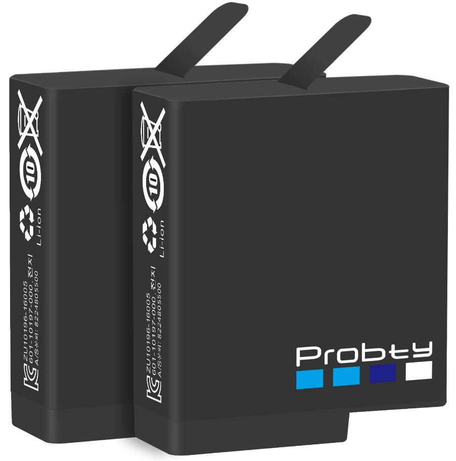 2 st 1680 mah batteri gopro hero 5 hero 6 hero 7 svart bateria akku för gopro hero 5 6 7 hero 5 ahdbt 501 batteri: 2 st batteri
