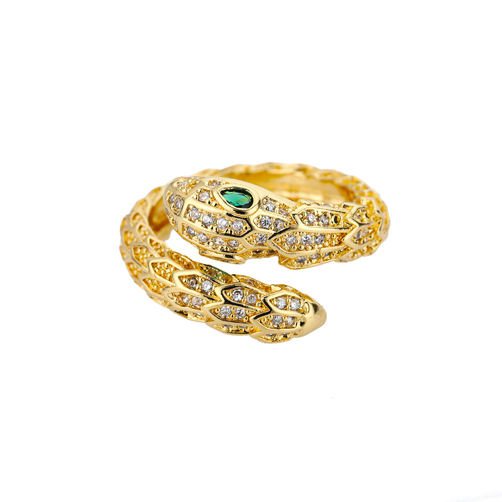 Schlangenringe für damen und mädchen, verstellbare fingerringe mit zirkonia, goldringe, eheringe, paarringe, schmuck, anillos mujer: 3-3