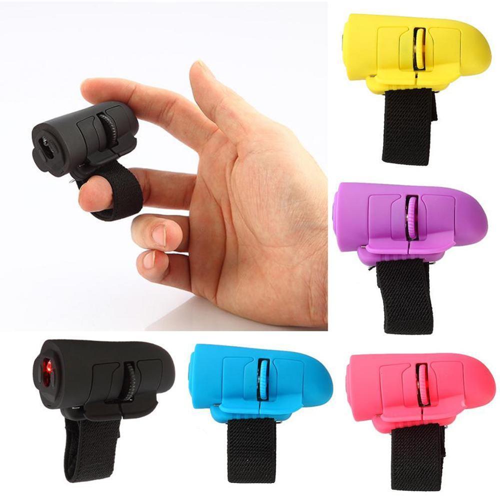 Portable Mini Finger Mouse 2.4GHz USB Wireless Optical Lazy Mouse 1200Dpi Desktop For PC Rings Finger Laptop U2V2