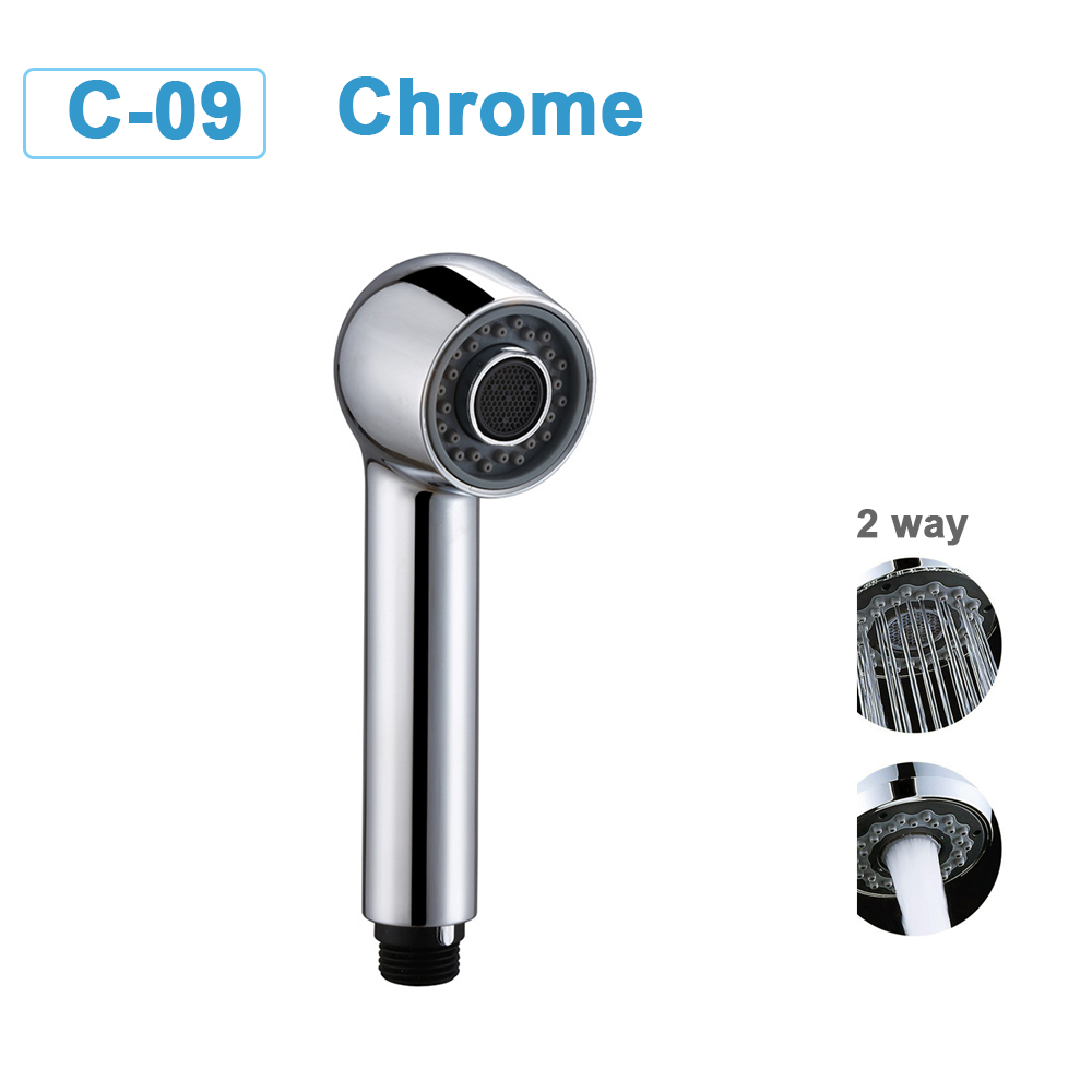 G1/2 Kitchen Faucet Head Pull Out Shower Nozzle Sprayer Bathroom Sink Tap Replacement Accessory Black Silver Golden Head Aerator: plum