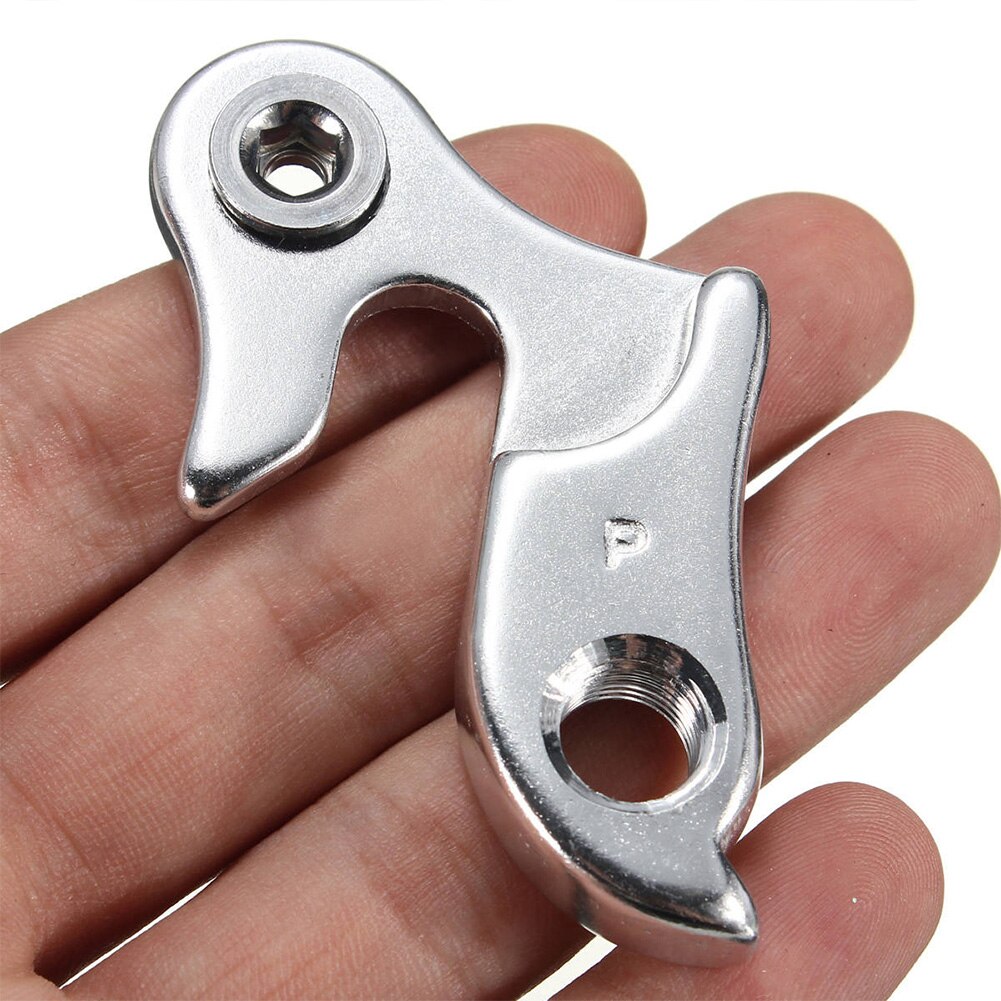 Aluminum Alloy Silver Bicycle Frame Parts Lug Fixed Transmission Rear Derailleur Hanger Cycling Frame Gear Tail Hook Parts