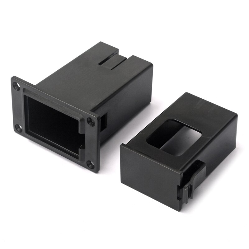 1Pc 9V Batterij Zwarte Houder Case Box Compartiment Cover Gitaar Bas Pickup
