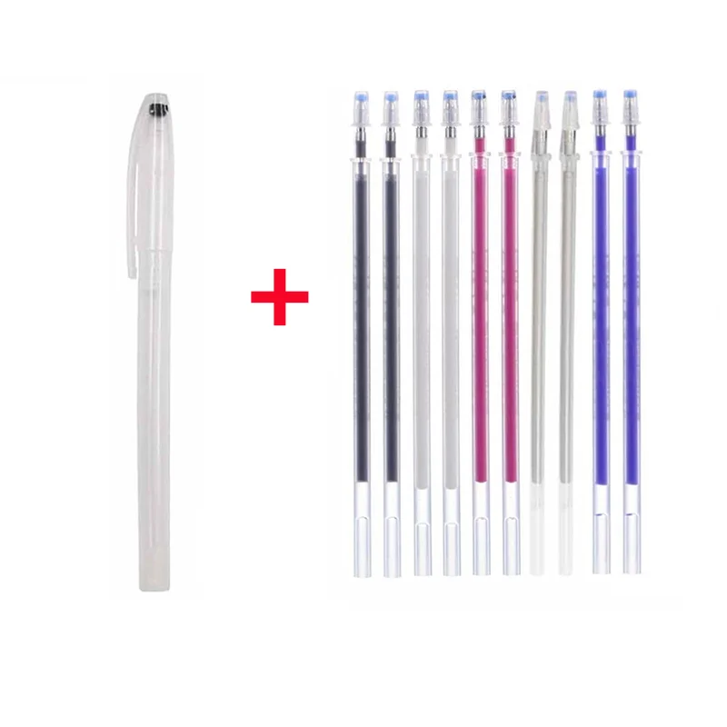 Stylo marqueur magique effaçable à la chaleur, 6 à 51 pièces, stylos en tissu qui disparaissent la température, marquage de ligne, accessoires de couture artisanaux pour bricolage: Rose