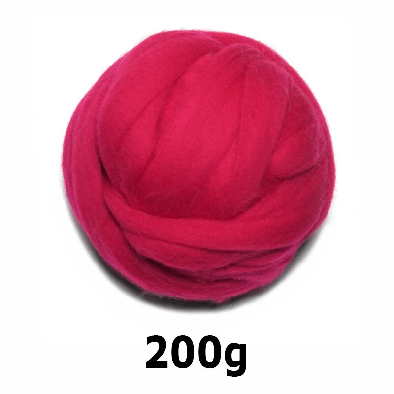 handmade Wool Felt for felting 50g Deep red Perfect in Needle Felt 56#: 200g