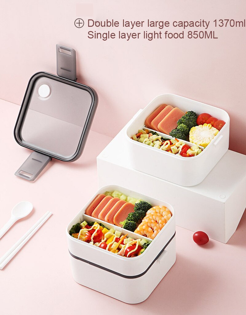 Simple Lunch Box Can Be Heated In A Microwave Oven, Carrying A Lunch Box With Cutlery Set, Office Worker, Student
