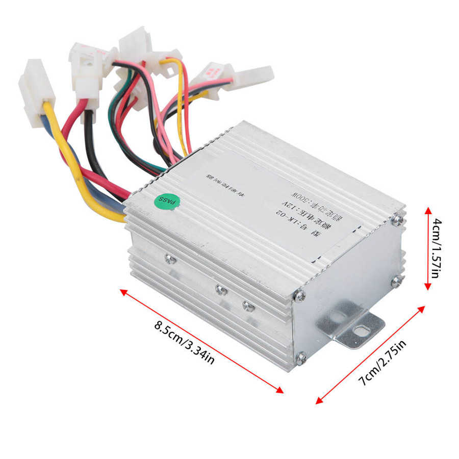 12V 500W Electric Brush Motor Controller DC Motor Speed Regulator for Electric Vehicle Scooter