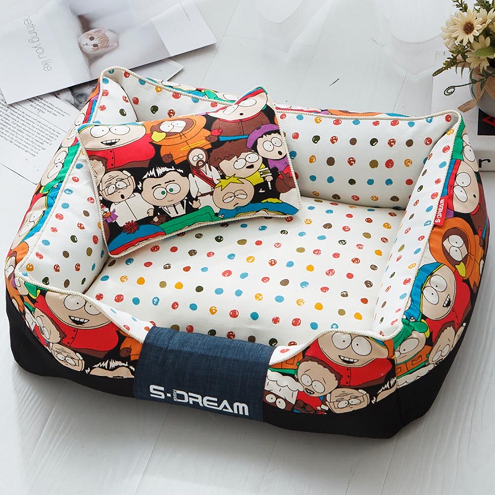 Cama de cachorro para animais de estimação, cama redonda pequena e grande para cachorros e gatos de estimação lavável, itens para animais de estimação: Style C / S For Pet Within 5kg