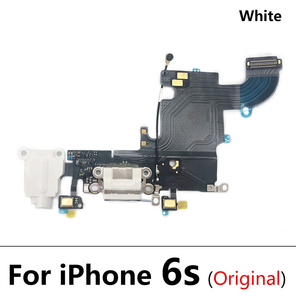 100% nuovo originale per IPhone 6 6S 7 Plus caricatore USB porta di ricarica connettore Dock scheda microfono cavo flessibile ricarica rapida: For 6s White Ori