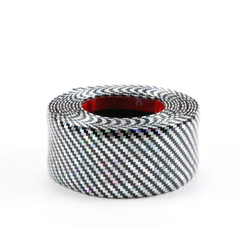 Car Rear Trunk Protector Sticker Door Sill Bumper Guard Paint Anti-Scratch Strip Carbon Fiber Stickers 1m: laser pattern