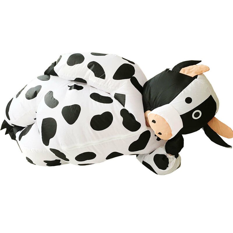 Publicité adulte gonflable vache Costume Animal mascotte Air soufflage déguisement Costume d'halloween Cosplay fête jeu robe pâques Xams